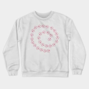 Shamrock Viva Magenta Line Spiral St Patricks Day Crewneck Sweatshirt